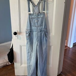 Levi’s Denim Overalls in a Light Wash